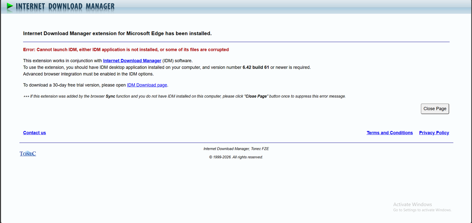 Internet Download Manager Extension For Microsoft Edge screenshot